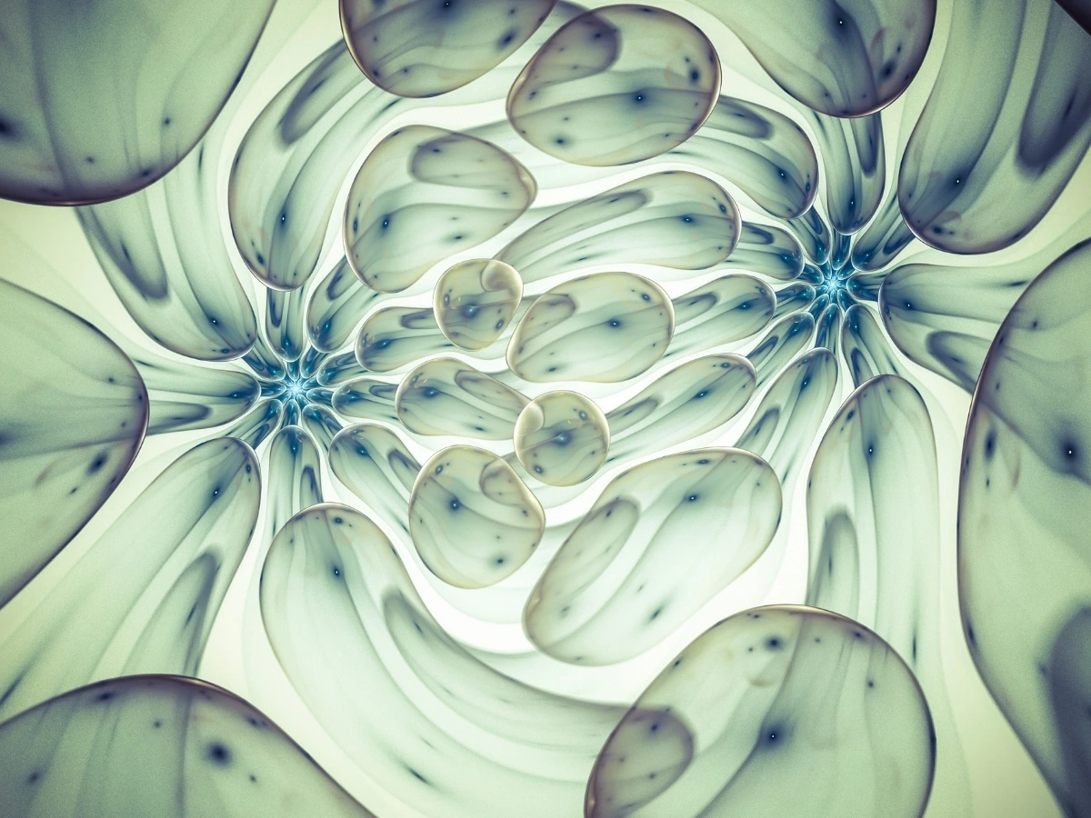 abstract green and blue energy waves